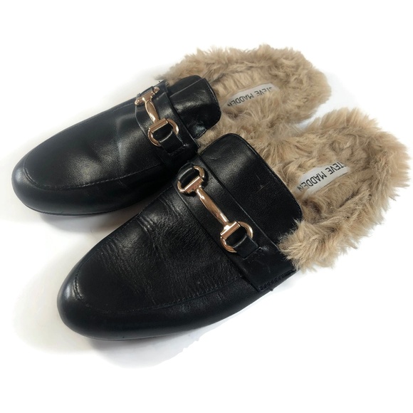 Steve Madden Shoes - Steve Madden Jill leather horse bit fur loafers 8